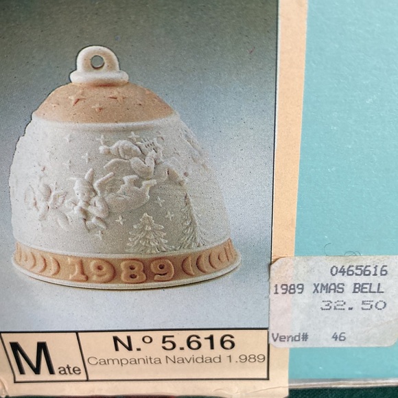 LLADRO CHRISTMAS BELLS ORNAMENTS ‘88 & ‘89 lot of 2 $35 - Picture 6 of 11